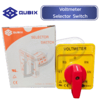 ซีเล็คเตอร์ โวลสวิตช์ หน้าปัดสีแดงเหลือง ขนาด 64x80 มม. QUBIX